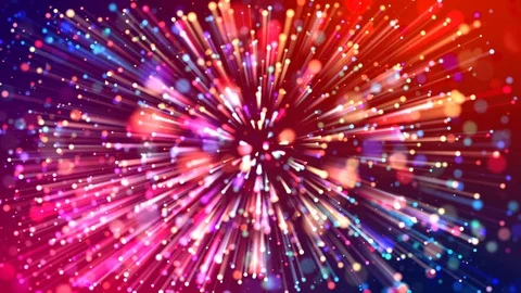 Multicolored light rays like laser show.... | Stock Video | Pond5