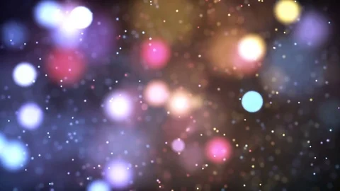 Multicolored lights with bokeh. Abstract loopable background. Stock Footage