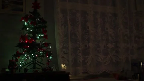 Multicolored lights in a Christmas tree 53 Stock Footage 145664031