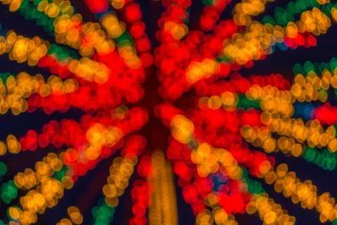 Multicolored lights garlands. Abstract background Stock Photos