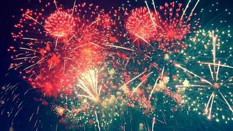 Multicolored lights in the sky at night. Stock-Footage 91453363