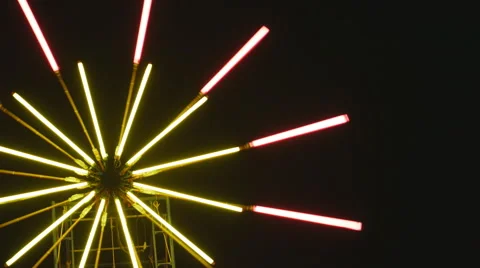 Multicolored lights turning on a black background Stock Footage 60242871