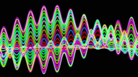 Multicolored line art on black background. Stock Footage 239931460