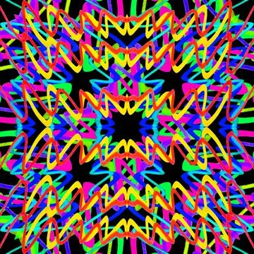 Multicolored Linear Seamless Pattern Design Abstract intersecting linear m... Stock Photos