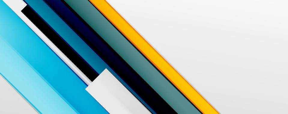 Multicolored lines background. Design template for business or technology Stock Illustration