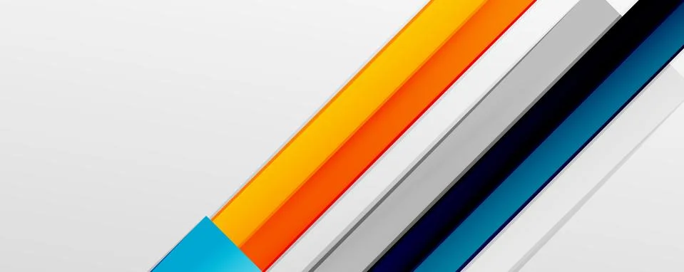 Multicolored lines background. Design template for business or technology Stock Illustration