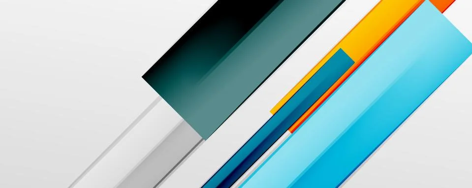 Multicolored lines background. Design template for business or technology Stock Illustration