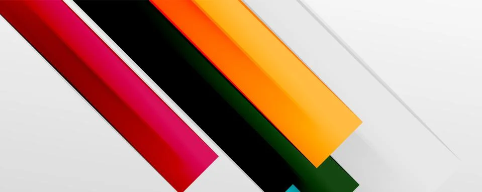 Multicolored lines background. Design template for business or technology Stock Illustration