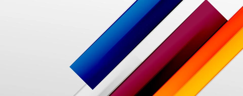 Multicolored lines background. Design template for business or technology Stock Illustration