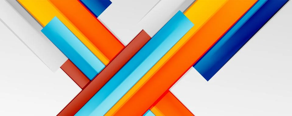 Multicolored lines background. Design template for business or technology Stock Illustration