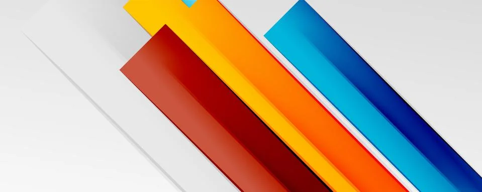 Multicolored lines background. Design template for business or technology Stock Illustration