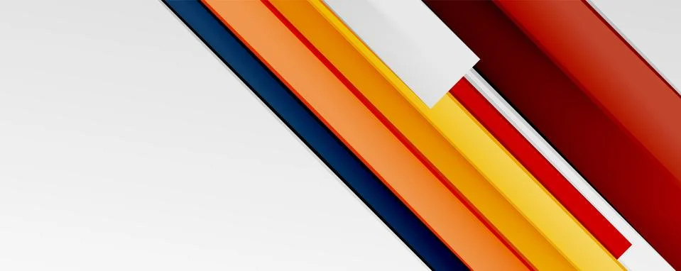 Multicolored lines background. Design template for business or technology Stock Illustration