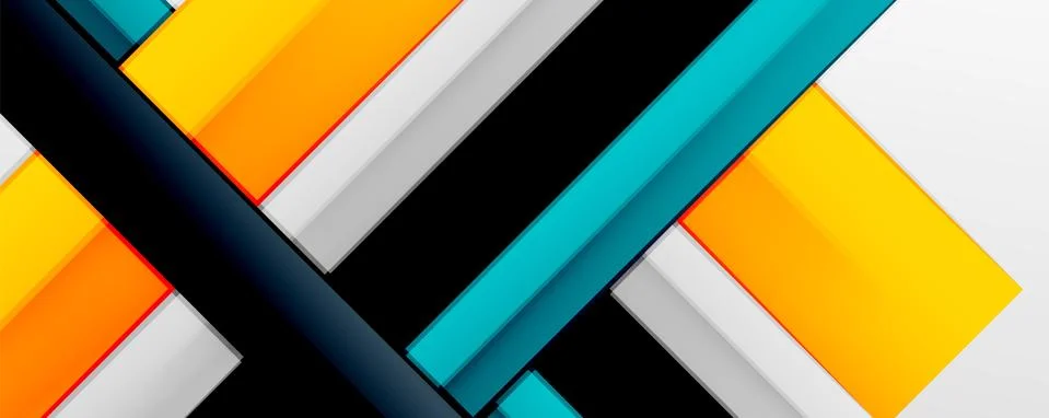 Multicolored lines background. Design template for business or technology Illustrazione stock