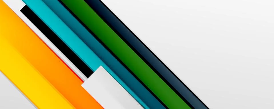 Multicolored lines background. Design template for business or technology Stock Illustration