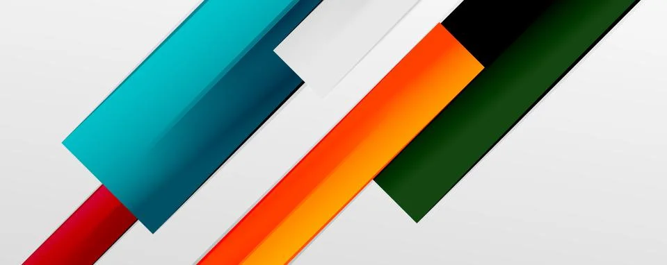 Multicolored lines background. Design template for business or technology Stock Illustration