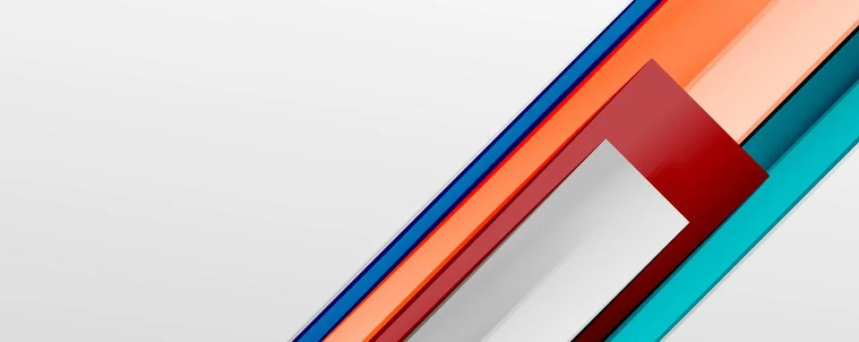 Multicolored lines background. Design template for business or technology Stock Illustration