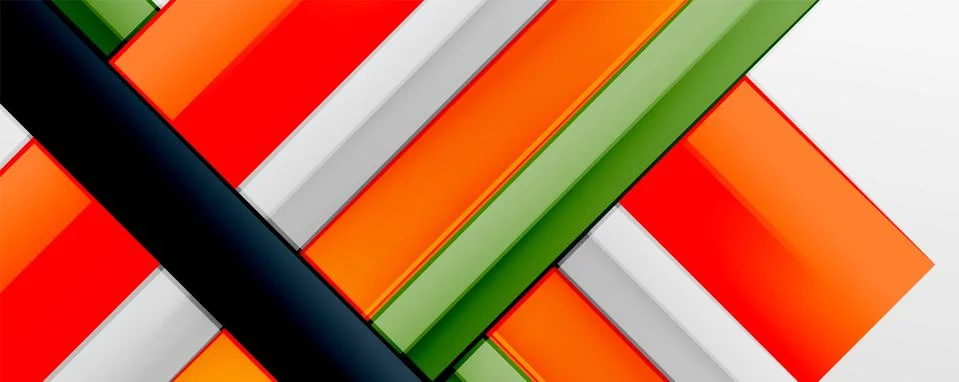 Multicolored lines background. Design template for business or technology Stock Illustration
