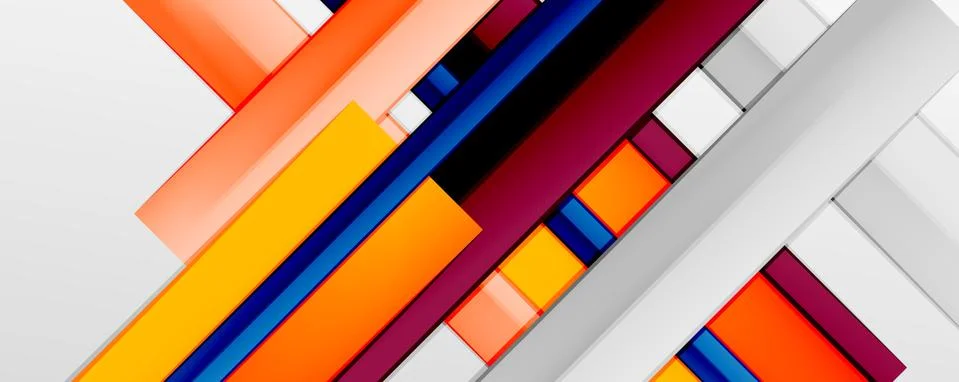 Multicolored lines background. Design template for business or technology 스톡 일러스트