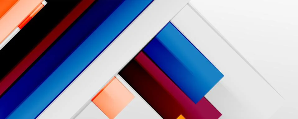 Multicolored lines background. Design template for business or technology Stock Illustration