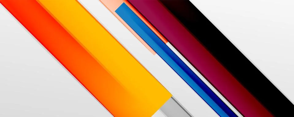 Multicolored lines background. Design template for business or technology Stock Illustration