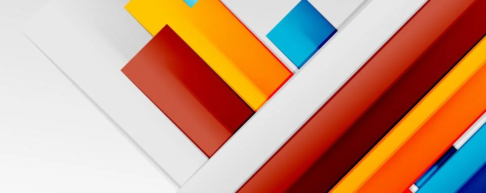 Multicolored lines background. Design template for business or technology Stock Illustration