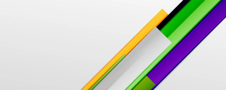Multicolored lines background. Design template for business or technology Illustrazione stock