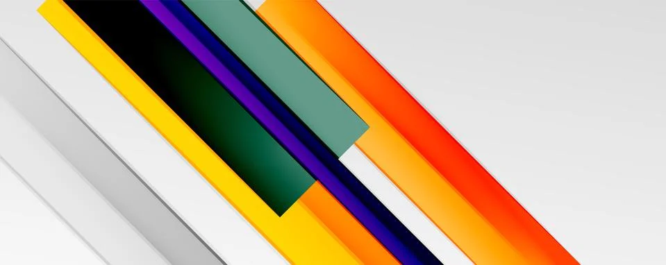 Multicolored lines background. Design template for business or technology Stock Illustration