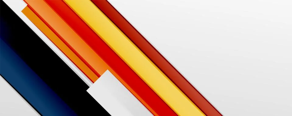 Multicolored lines background. Design template for business or technology Stock Illustration