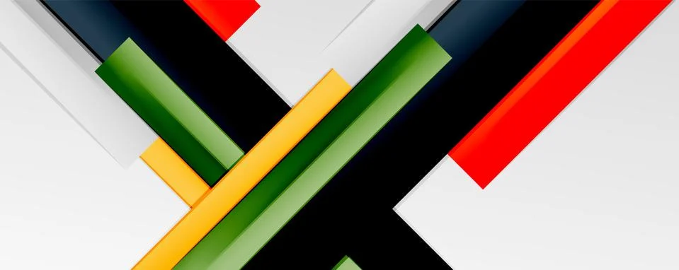 Multicolored lines background. Design template for business or technology Stock Illustration