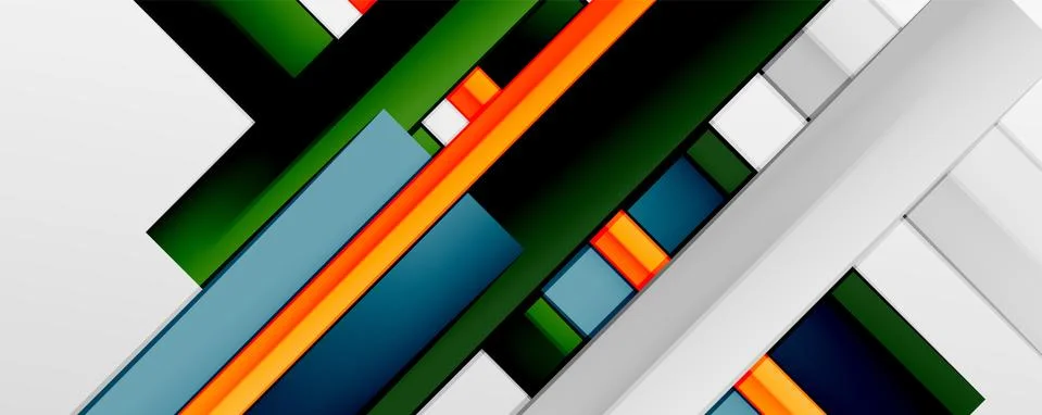 Multicolored lines background. Design template for business or technology 스톡 일러스트