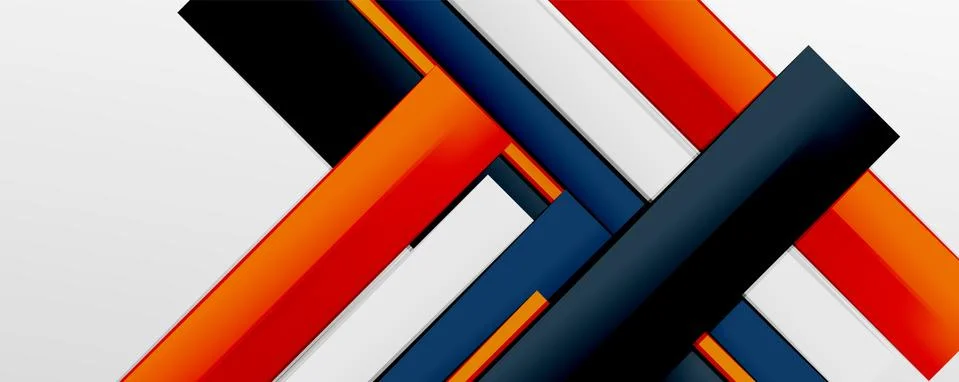 Multicolored lines background. Design template for business or technology Stock Illustration