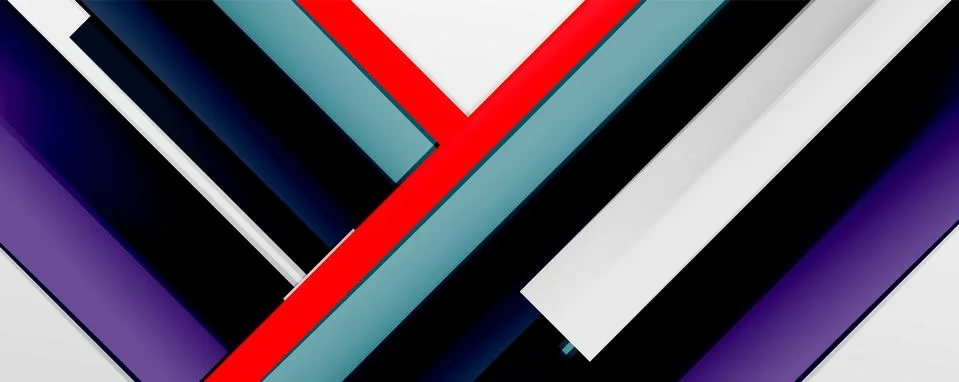 Multicolored lines background. Design template for business or technology Stock Illustration