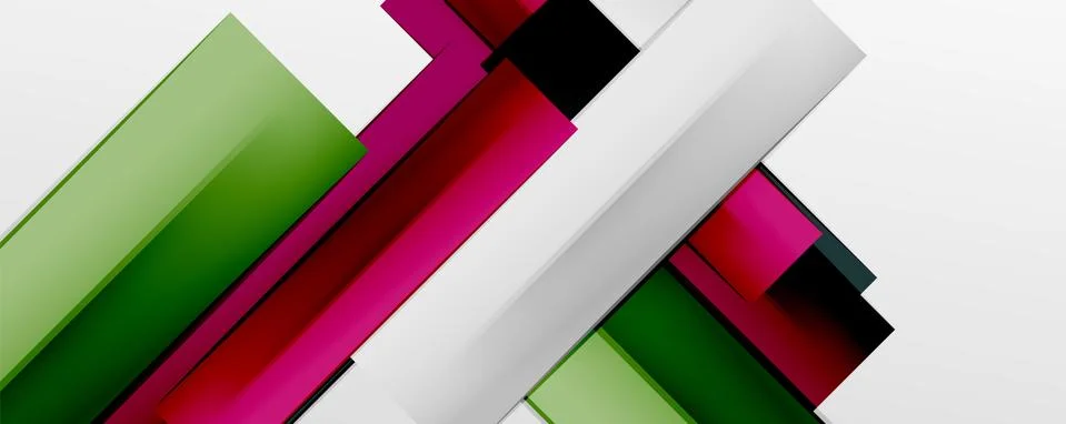 Multicolored lines background. Design template for business or technology Stock Illustration