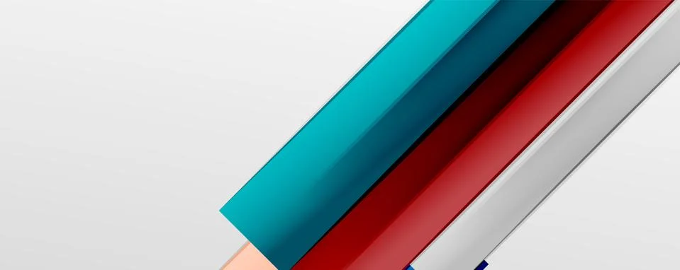 Multicolored lines background. Design template for business or technology Illustrazione stock