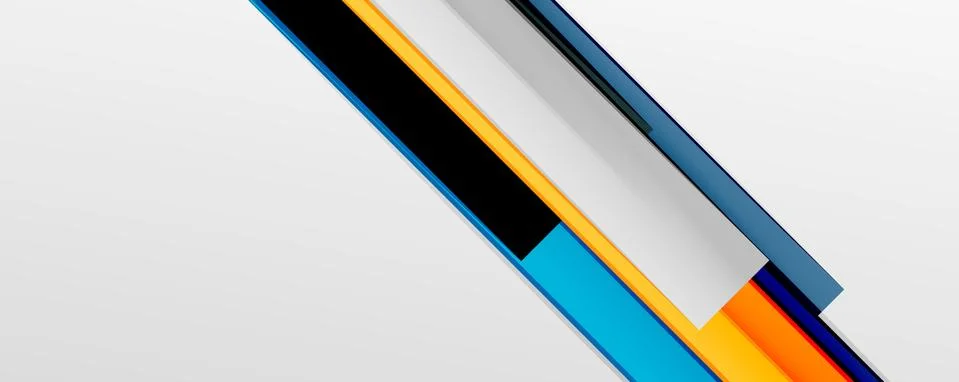 Multicolored lines background. Design template for business or technology Stock Illustration