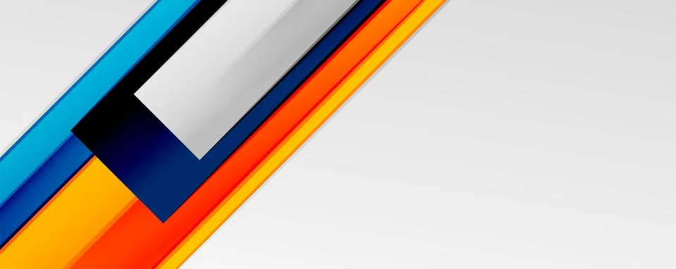 Multicolored lines background. Design template for business or technology Stock Illustration