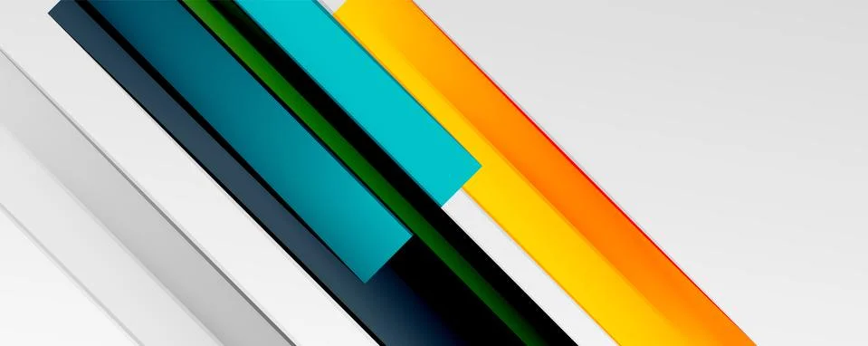 Multicolored lines background. Design template for business or technology Stock Illustration