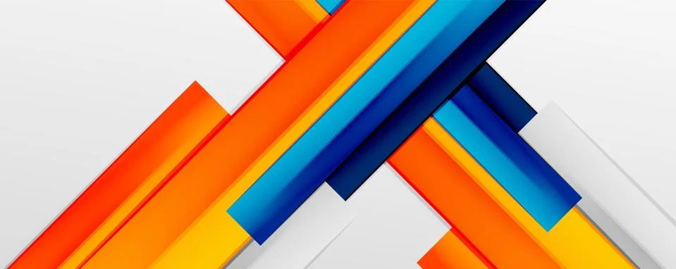 Multicolored lines background. Design template for business or technology Stock Illustration