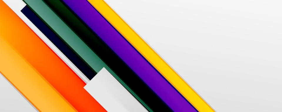 Multicolored lines background. Design template for business or technology Stock Illustration