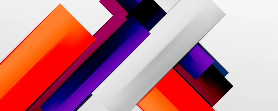 Multicolored lines background. Design template for business or technology Stock Illustration
