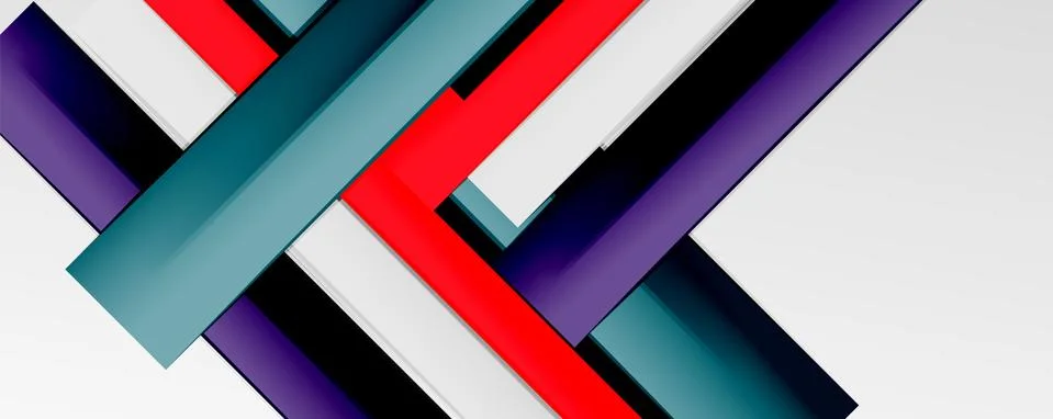 Multicolored lines background. Design template for business or technology 스톡 일러스트