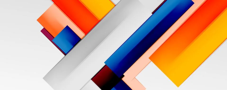 Multicolored lines background. Design template for business or technology Illustrazione stock