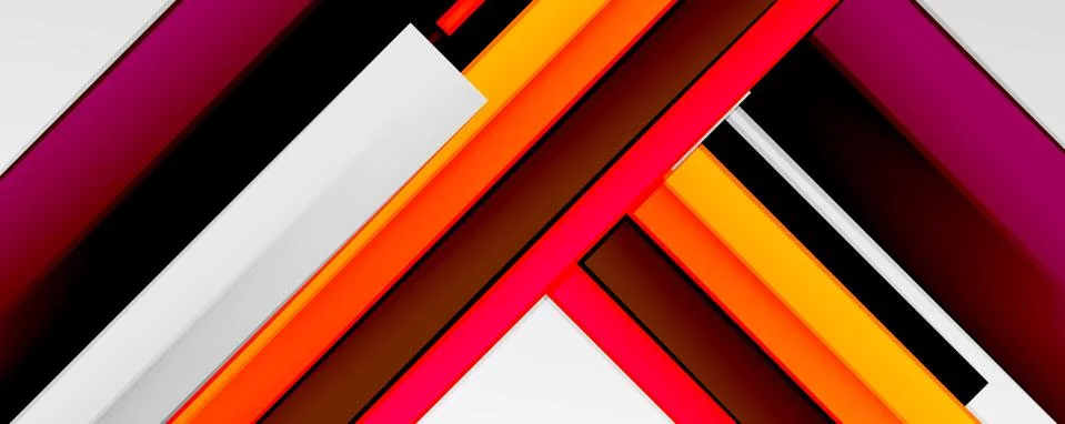 Multicolored lines background. Design template for business or technology Stock Illustration