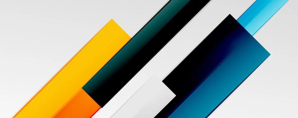 Multicolored lines background. Design template for business or technology Stock Illustration