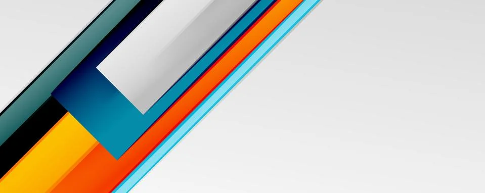 Multicolored lines background. Design template for business or technology Stock Illustration