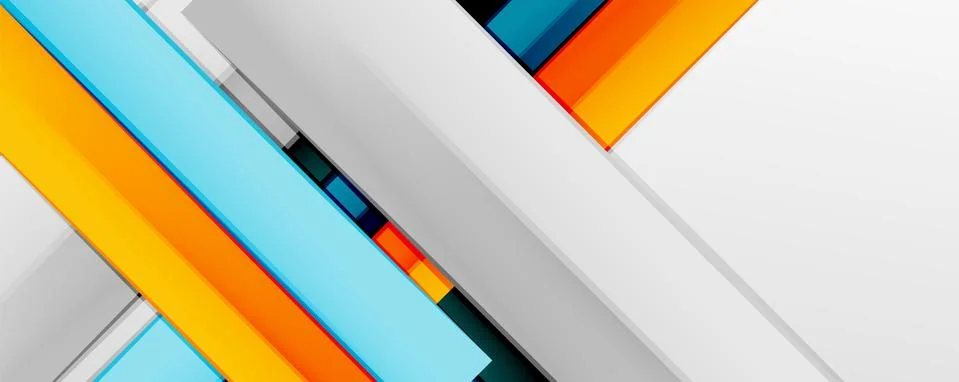 Multicolored lines background. Design template for business or technology Stock Illustration
