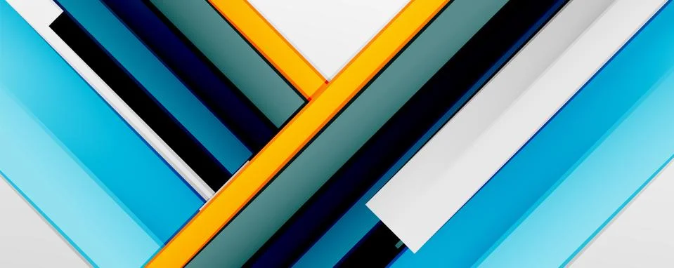 Multicolored lines background. Design template for business or technology Stock Illustration