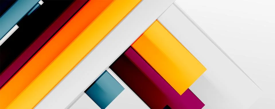 Multicolored lines background. Design template for business or technology Stock Illustration
