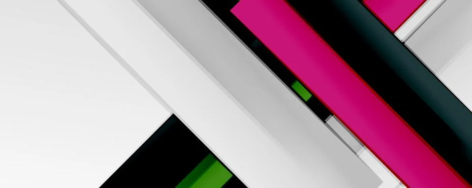 Multicolored lines background. Design template for business or technology Stock Illustration
