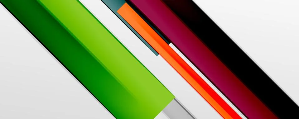 Multicolored lines background. Design template for business or technology Stock Illustration